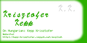 krisztofer kepp business card